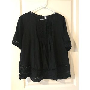 Black Linen Blouse